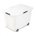 Workstationpro Rolling Storage Box  Clear  15-Gallon Size TH40496